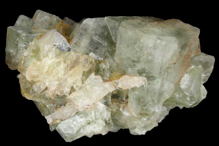 Light-Green, Cubic Fluorite Crystal Cluster - Morocco #138237